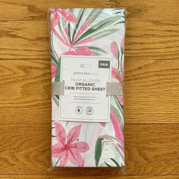 Pottery Barn Kids Other - Pottery Barn Kids Palm Allover Organic Crib Fitted Sheet